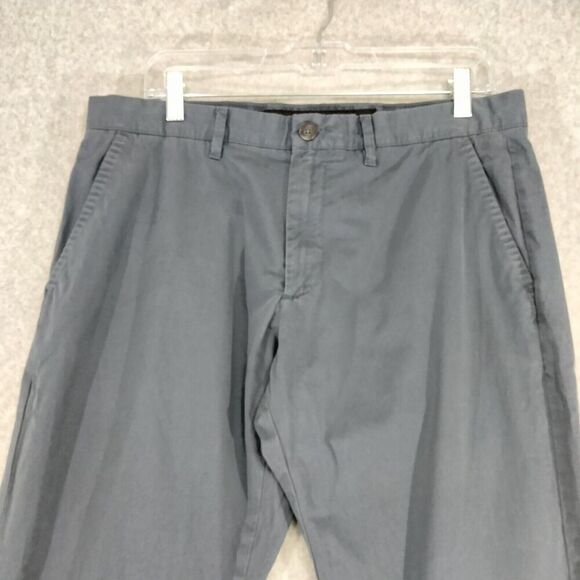 Marc Anthony Mens Size 34W x 29L Blue Khaki Chino Flat Front Pants Workwear - Picture 2 of 11